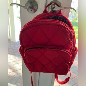 Red Vera Bradley Quilted Backpack